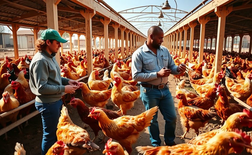 Modern farm setup with live feed cameras in 2023